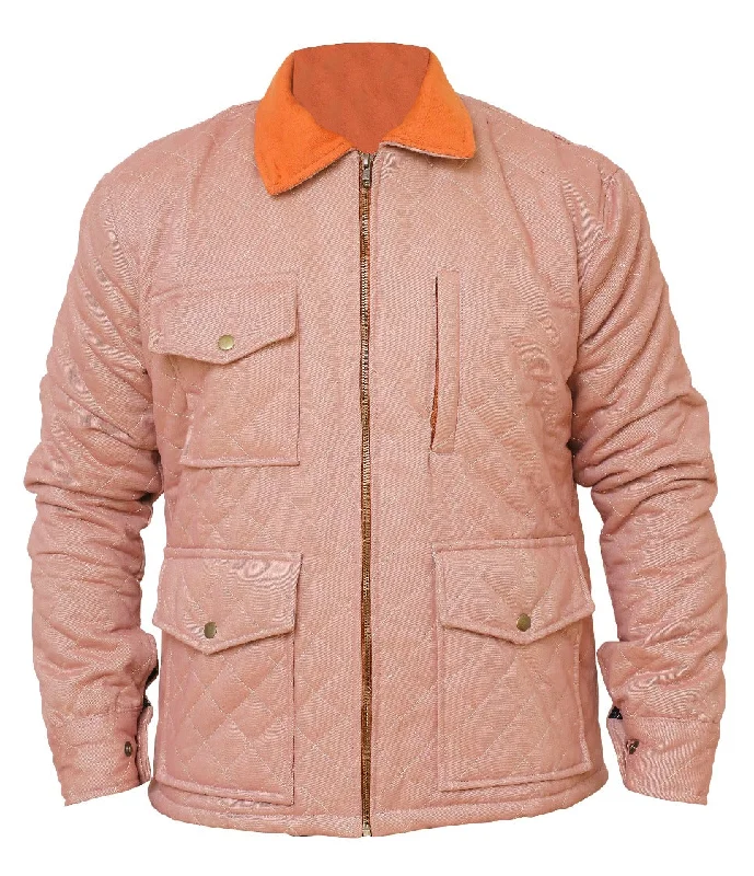 women's motorcycle jackets -Men Quilted Cotton Jacket