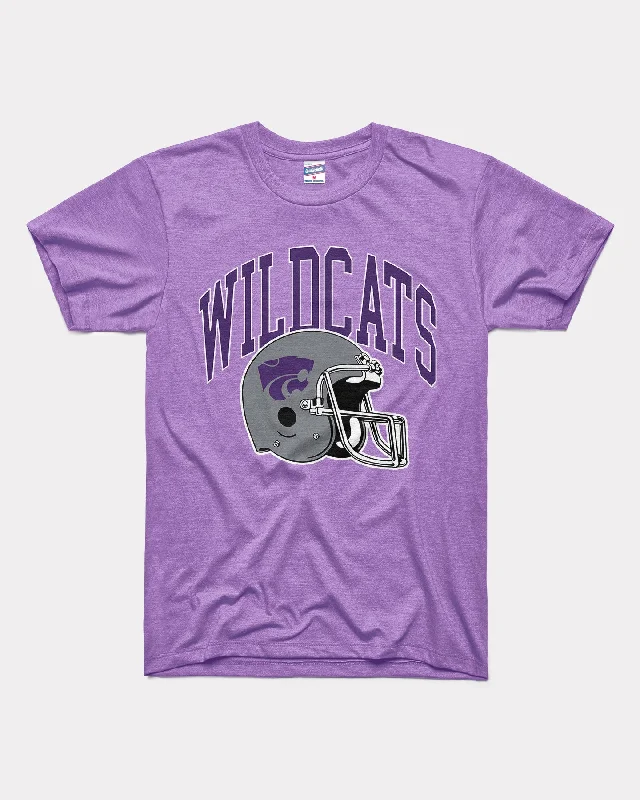 cropped hoodies for women -Wildcats Football Helmet KSU Lavender T-Shirt