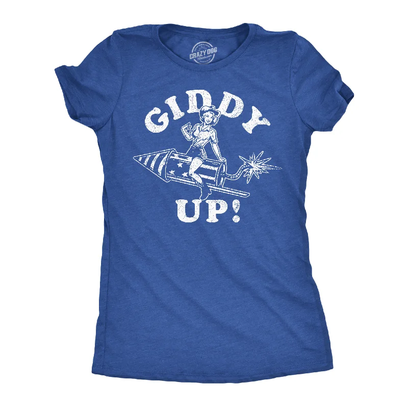 smocked tops for women -Giddy Up Women's T Shirt