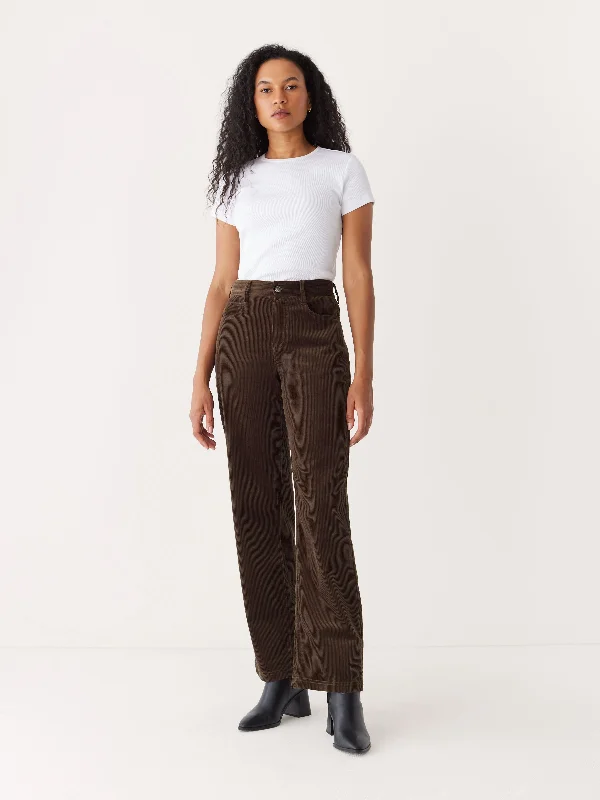 skinny jeans for women -The Annie Straight Corduroy Pant in Dark Brown