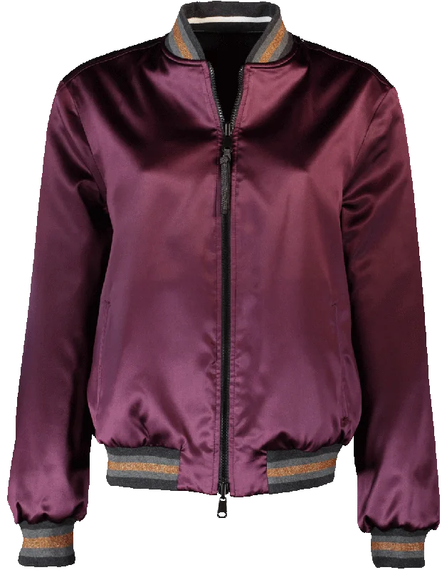 double-breasted coats for women -Reversible Bomber Jacket