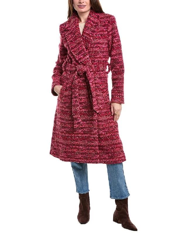 women's sleek leather coats -Hutch Kat Wool-Blend Coat