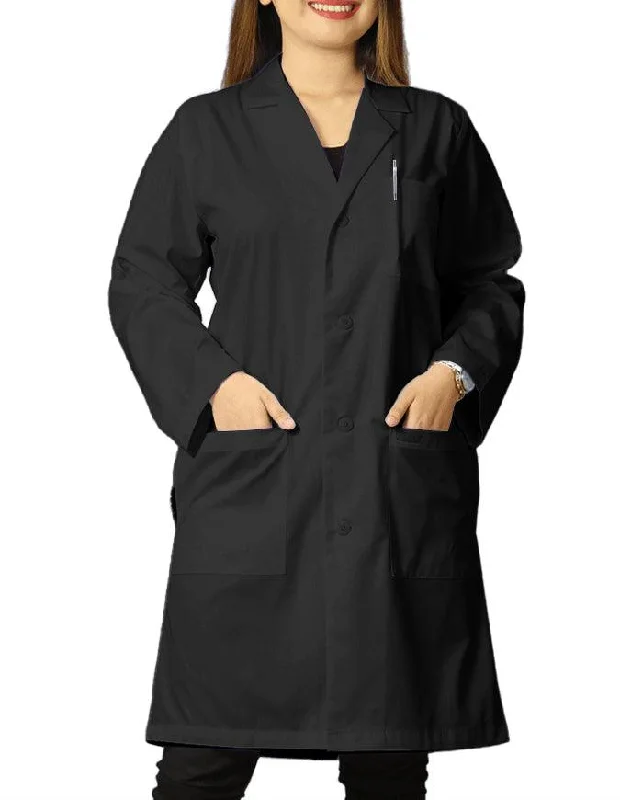 ladies' wool trench coats -Heedfit Unisex Classic Long White Lab Coat