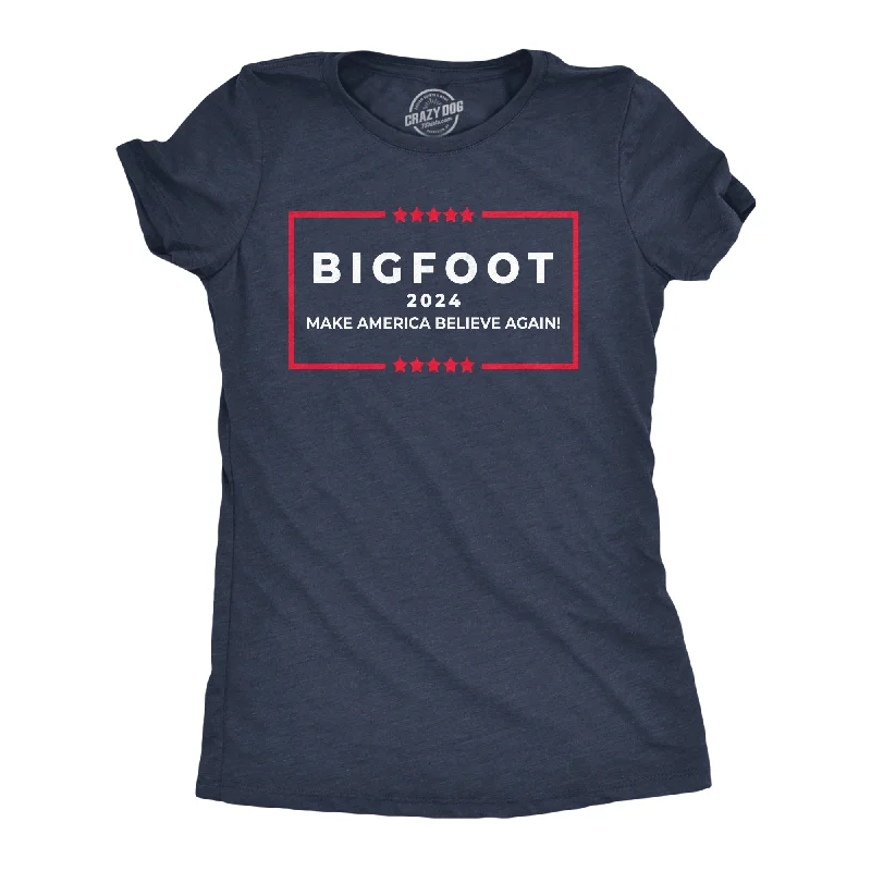 metallic tops for ladies -Bigfoot 2024 Women's T Shirt