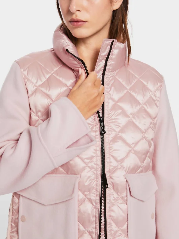 peacoats for women -Outdoor Jacket In Material Mix In Bright Rosewater