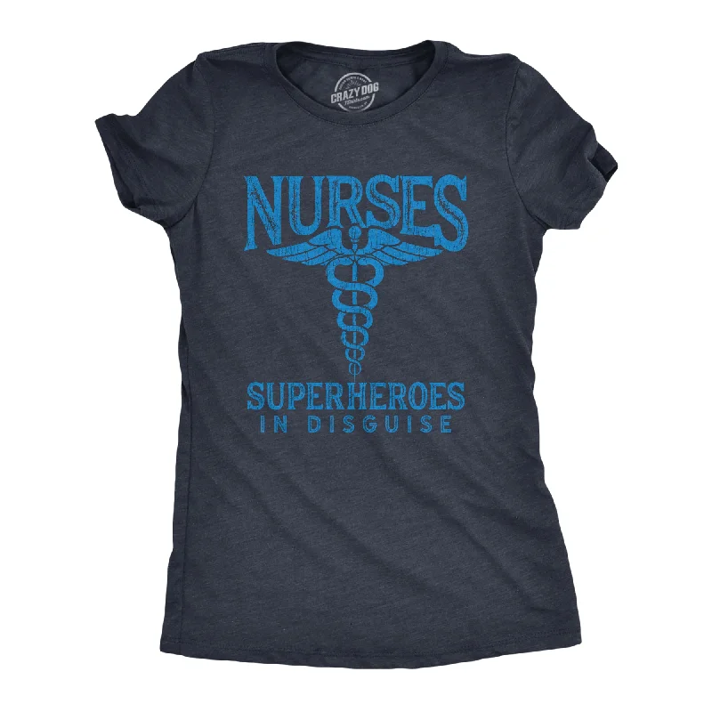 breathable cotton blouses for women -Nurses Superheroes In Disguise Women's T Shirt