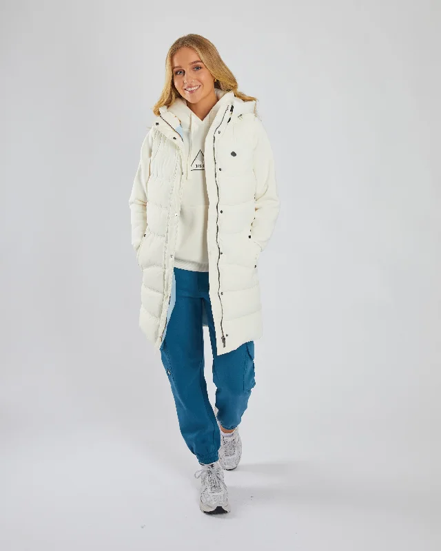 women's parkas -Bena Gilet Powder White