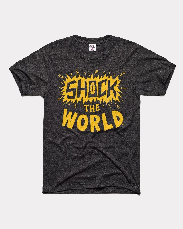 cold shoulder tops for ladies -WSU Shockers Shock the World Vintage Black T-Shirt