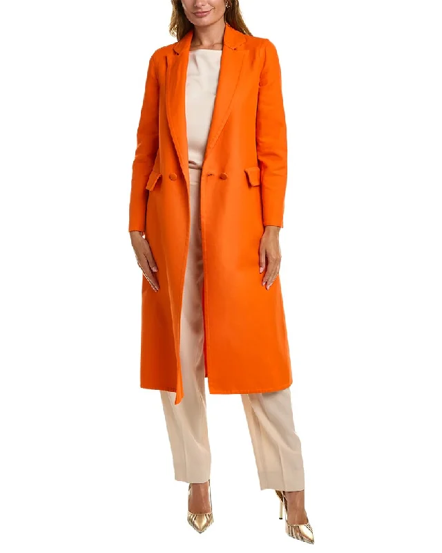 reversible jackets for women -Oscar de la Renta Twill Coat