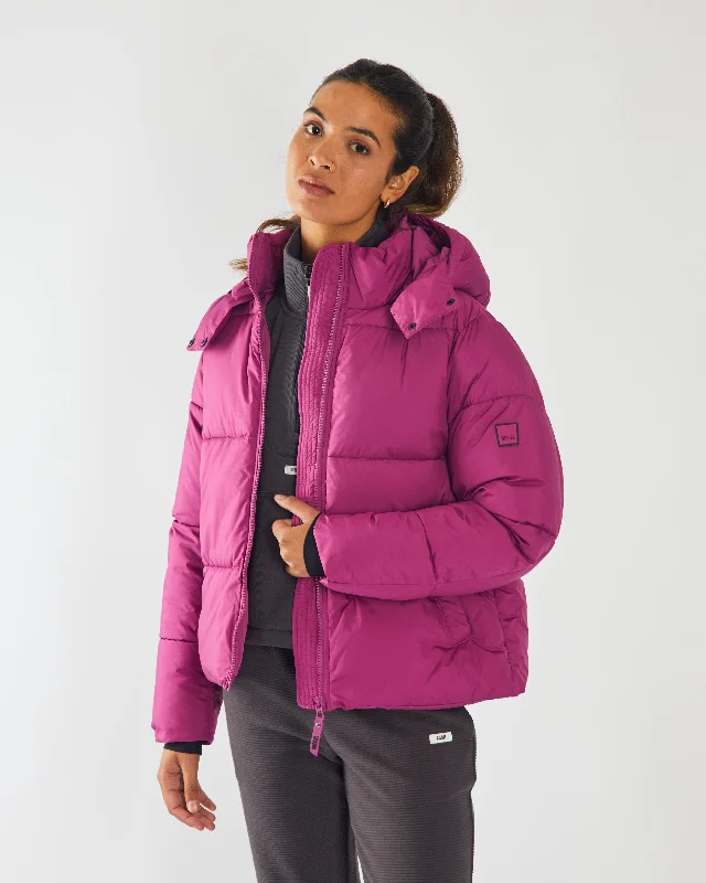 stylish puffer jackets for ladies -Polly Jacket Raspberry Rose