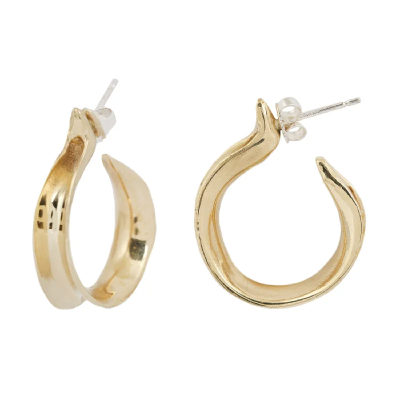 women’s stud earrings with crystals -Kiki Mini Bronze Hoops