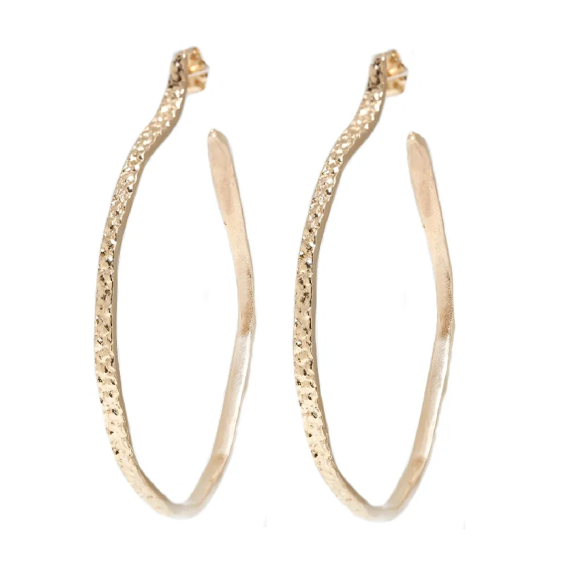 women’s zodiac earrings -Gold Stingray Hoops