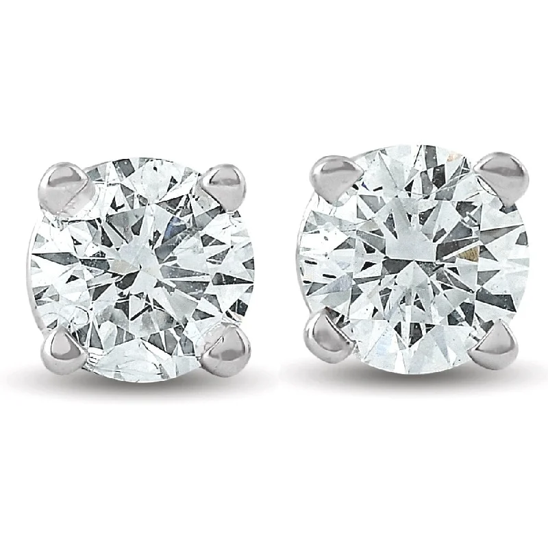 women’s glam earrings -Pompeii3 14k White or Yellow Gold 1/3 ct TDW Diamond Studs