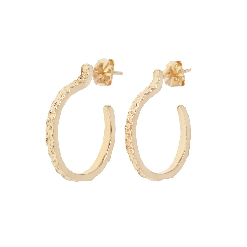 women’s infinity earrings -Small Gold Stingray Hoops