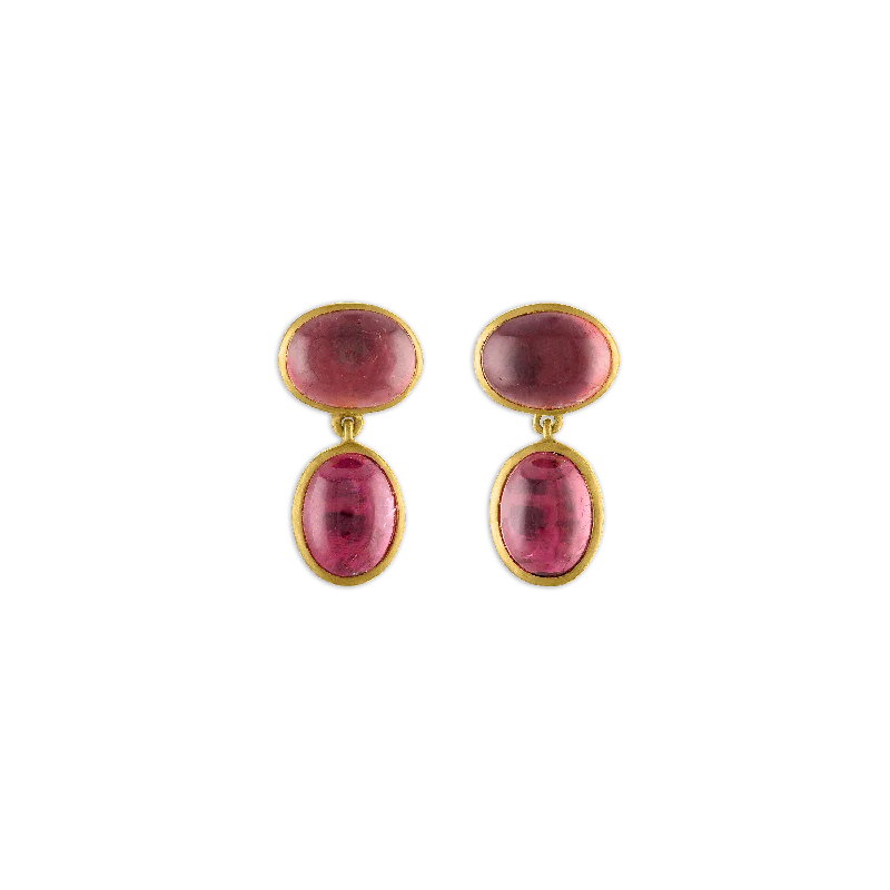 women’s colorful gemstone earrings -Small Pink Tourmaline Amphora Earrings