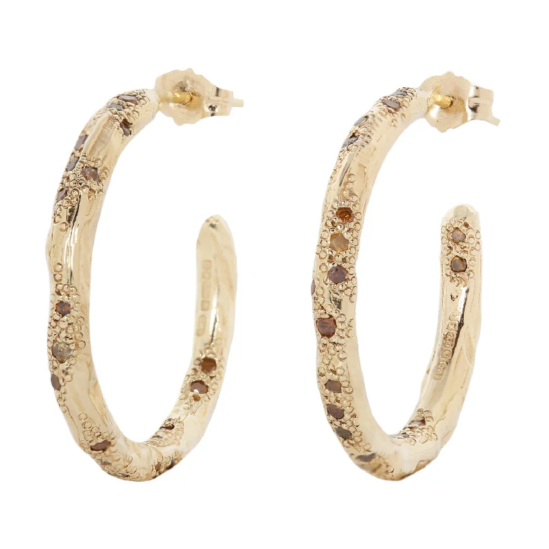 art deco earrings for women -X Mixed Diamond Hoops