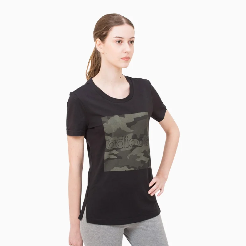 workwear tops for women -Women's Boxed Camo T Shirt