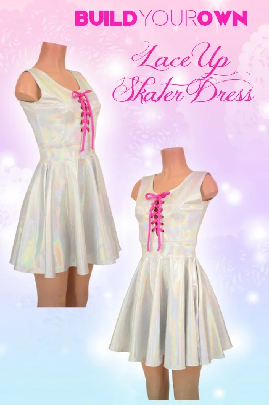 women’s tiered dresses -Build Your Own Lace Up Skater Dress