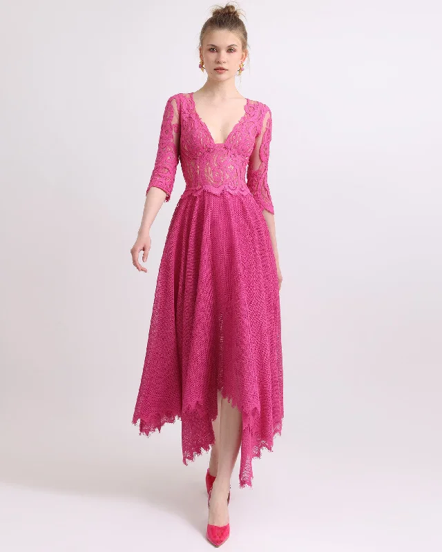 vintage style dresses for women -V-Neckline Dress with Detachable Cage