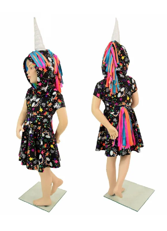 women’s V-neck dresses -Kids Unicorn Dress