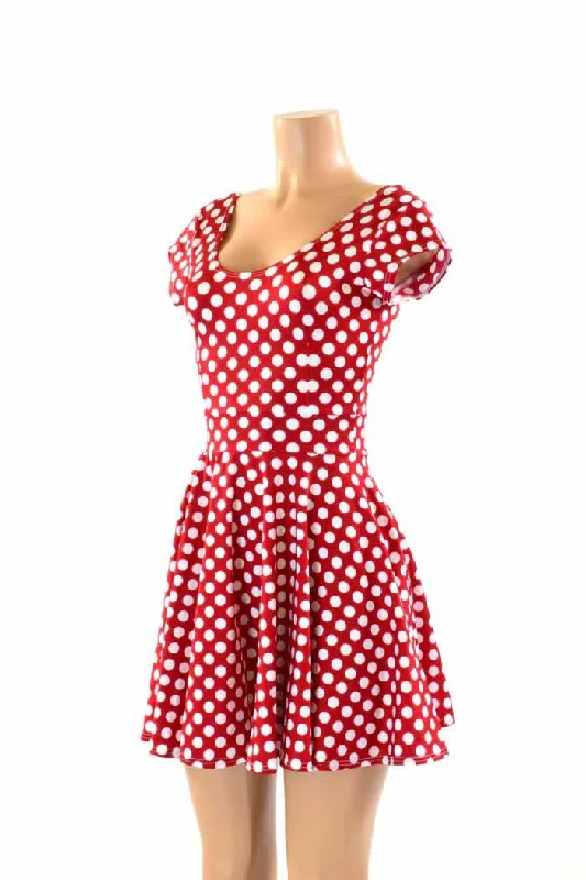 strapless dresses for women -Cap Sleeve "Minnie" Skater Dress